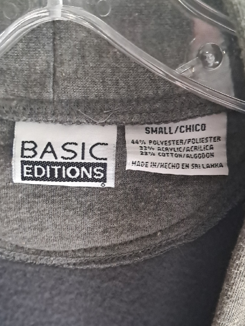 Basic Editions Gray Button Front Jacket - Picture 3 of 4